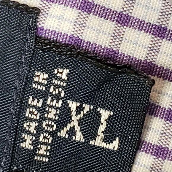 Polo Ralph Lauren Shirt Oxford Button Down Purple Plaid LS Size XL - Picture 9 of 11